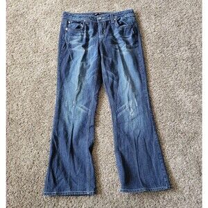 Love Nation Jeans Womens 10 Bootcut Flare Denim Casual Ladies 32x29 Blue